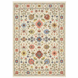 12' Orange And Ivory Genuine Wool Oriental Runner Rug With Fringe