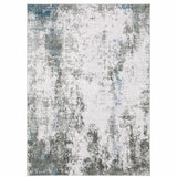 4' X 6' Silver and Gray Abstract Non Skid Area Rug