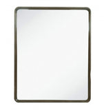 39" Dark Brown Solid Wood Framed Accent Mirror
