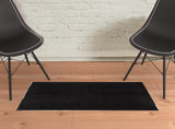2' X 3' Black Shag Tufted Handmade Area Rug