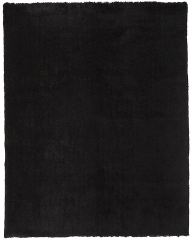 4' X 6' Black Shag Tufted Handmade Area Rug