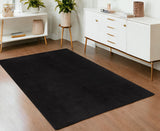 4' X 6' Black Shag Tufted Handmade Area Rug
