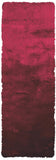 6' Red And Purple Shag Hand Tufted Runner Rug