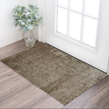 2' X 3' Tan And Taupe Shag Tufted Handmade Area Rug