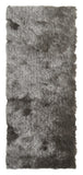 6' Gray And Black Shag Hand Tufted Runner Rug