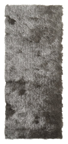 6' Gray And Black Shag Hand Tufted Runner Rug