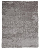 4' X 6' Gray And Silver Shag Tufted Handmade Area Rug