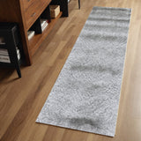 6' Gray Shag Hand Tufted Runner Rug