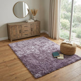 4' X 6' Purple Shag Tufted Handmade Area Rug