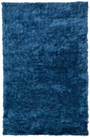 4' X 6' Blue And Green Shag Tufted Handmade Area Rug