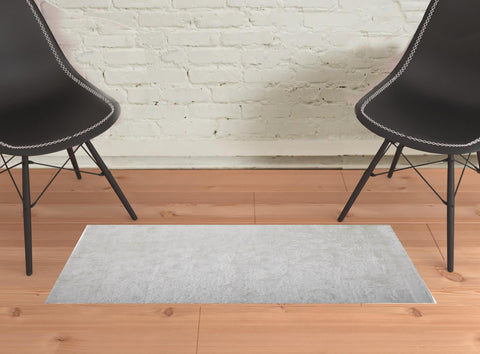 2' X 3' White Shag Tufted Handmade Area Rug