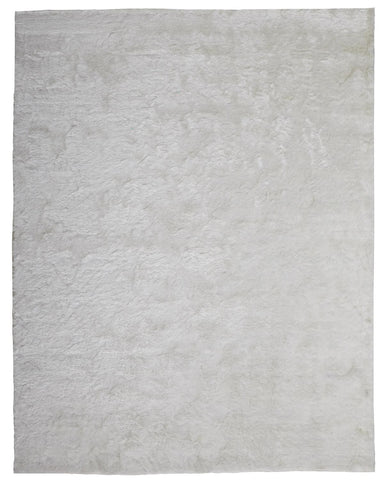 4' X 6' White Shag Tufted Handmade Area Rug