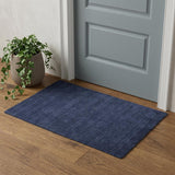 2' X 3' Blue Wool Hand Woven Area Rug