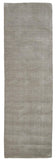 8' Gray And Ivory Shag Hand Woven Runner Rug