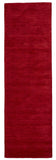 8' Red Hand Woven Runner Rug
