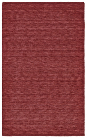 2' X 3' Red Wool Hand Woven Area Rug