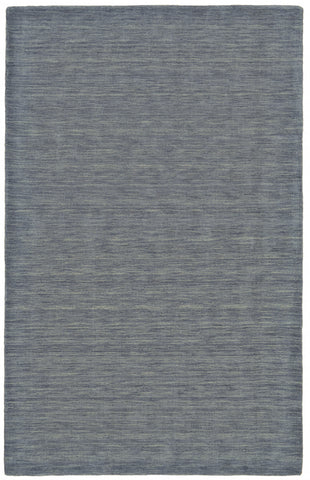 2' X 3' Blue and Gray Wool Hand Woven Area Rug
