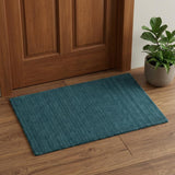 2' X 3' Blue Green Wool Hand Woven Area Rug
