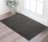 2' X 3' Gray Geometric Hand Woven Area Rug