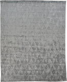 4' X 6' Gray Geometric Hand Woven Area Rug
