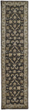 10' Gray and Ivory Wool Floral Hand Tufted Runner Rug