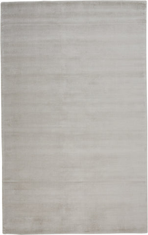 2' X 3' Gray And Silver Hand Woven Distressed Area Rug