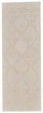 8' Ivory Geometric Runner Rug