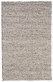 2' X 3' Gray and Ivory Wool Hand Woven Area Rug