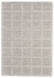 2' X 3' Gray and Ivory Wool Plaid Hand Woven Area Rug