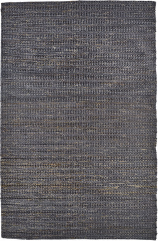 2' X 3' Brown Blue And Taupe Hand Woven Area Rug
