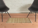 2' X 3' Tan Orange And Brown Hand Woven Area Rug