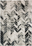 8' X 10' Green And Ivory Abstract Washable Indoor Outdoor Area Rug
