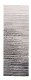 8' Beige And Black Abstract Runner Rug