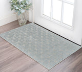 2' X 3' Gray Wool Abstract Hand Tufted Area Rug