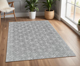 4' X 6' Gray Wool Abstract Hand Tufted Area Rug