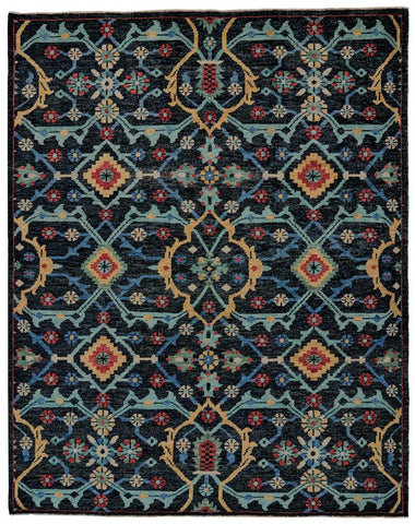3' X 5' Red And Chocolate Floral Shag Washable Area Rug With UV Protection