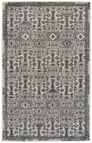 4' X 6' Gray Ivory And Black Wool Geometric Tufted Handmade Area Rug