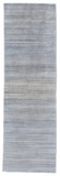 8' Gray and Purple Ombre Hand Woven Runner Rug