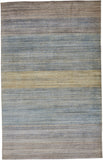 4' X 6' Blue and Gray Ombre Hand Woven Area Rug