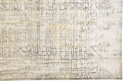 8' X 10' Green Ivory And Beige Tribal Washable Indoor Outdoor Area Rug