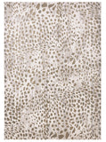 8' X 10' Brown Gold And Taupe Striped Washable Indoor Outdoor Area Rug