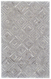 5' X 8' Gray and Ivory Geometric Hand Woven Area Rug