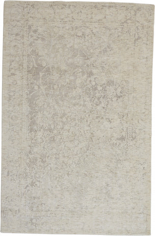 2' X 3' Ivory And Tan Abstract Hand Woven Area Rug