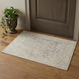 2' X 3' Ivory And Tan Abstract Hand Woven Area Rug