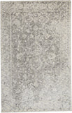 2' X 3' Gray and Ivory Abstract Hand Woven Area Rug