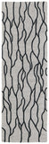 8' Gray And Black Abstract Hand Tufted Runner Rug