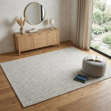 4' X 6' Gray And Ivory Wool Abstract Hand Tufted Area Rug