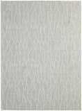 4' X 6' Gray And Ivory Wool Abstract Hand Tufted Area Rug