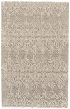 4' X 6' Tan And Ivory Wool Geometric Tufted Handmade Stain Resistant Area Rug