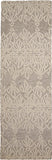 8' Ivory and Tan Geometric Hand Tufted Runner Rug